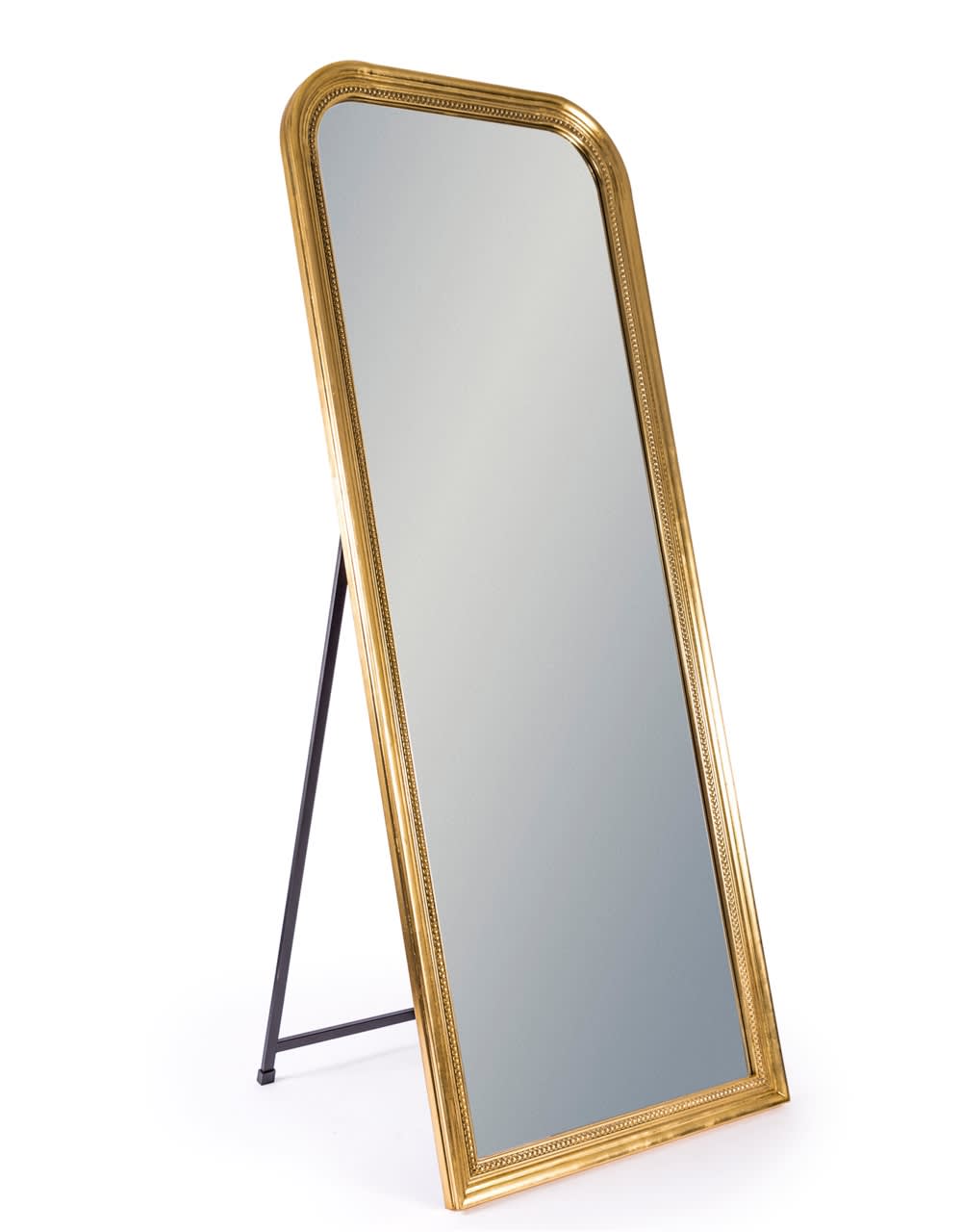Antique Gold Beaded Dressing Mirror - M404