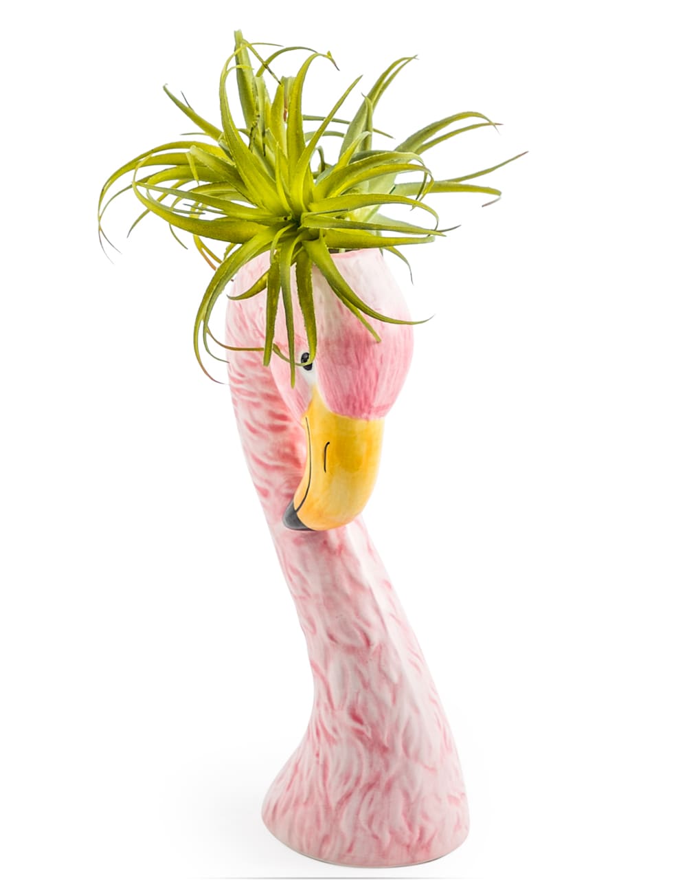 Small Ceramic Pink Flamingo Head Vase - CRT48