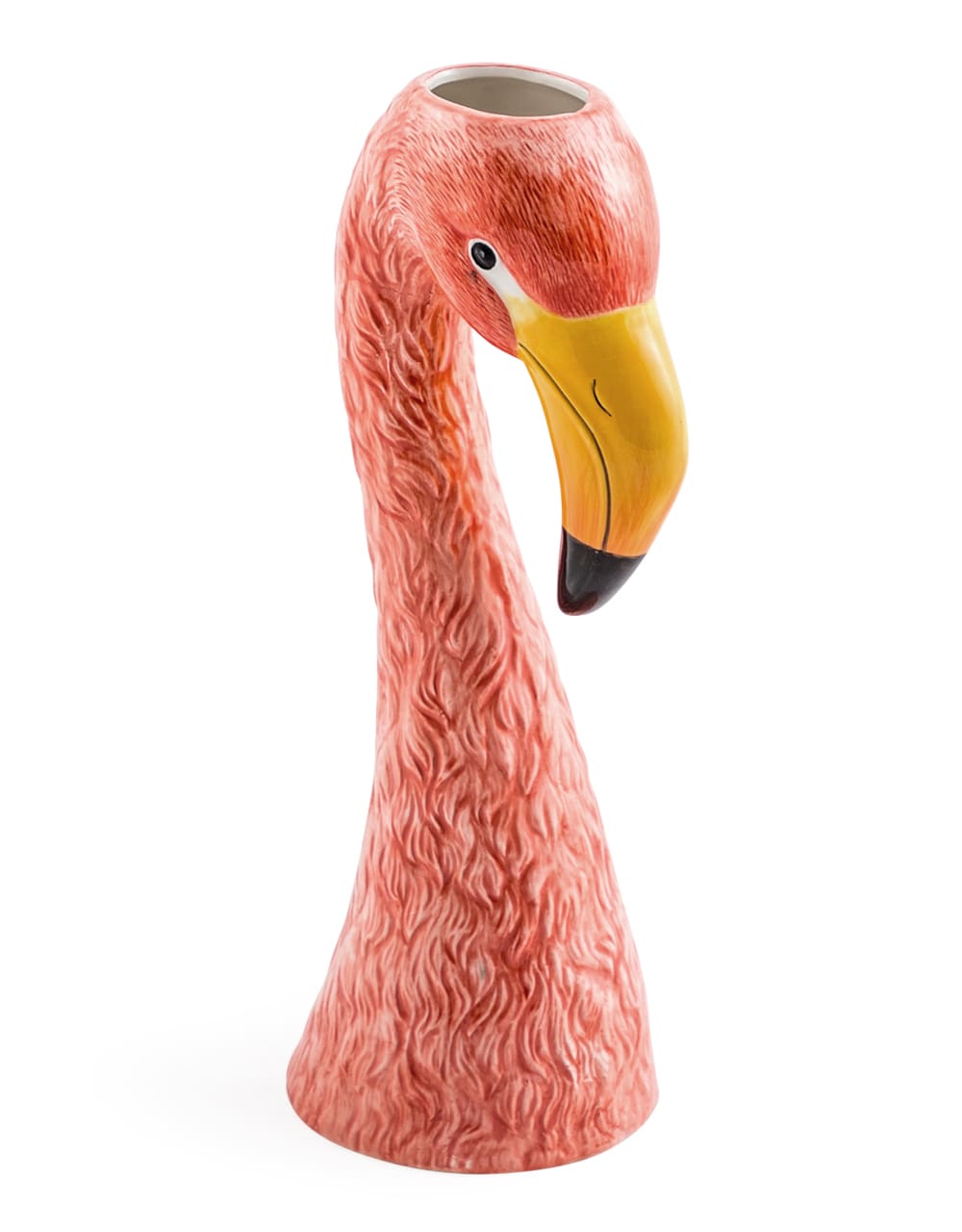Large Ceramic Pink Flamingo Head Vase - CRT49