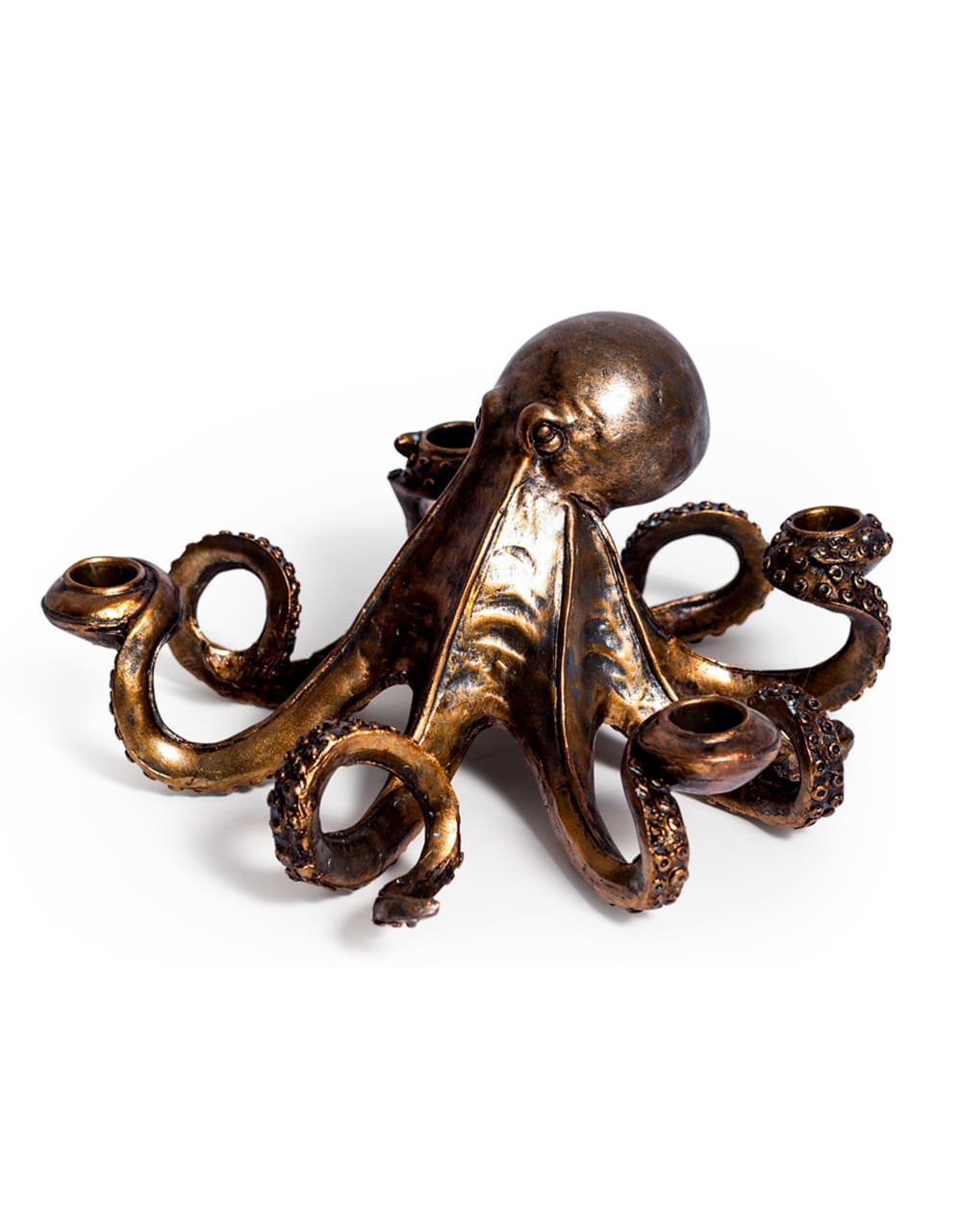 Antique Bronze Octopus Candle Stick - SM87