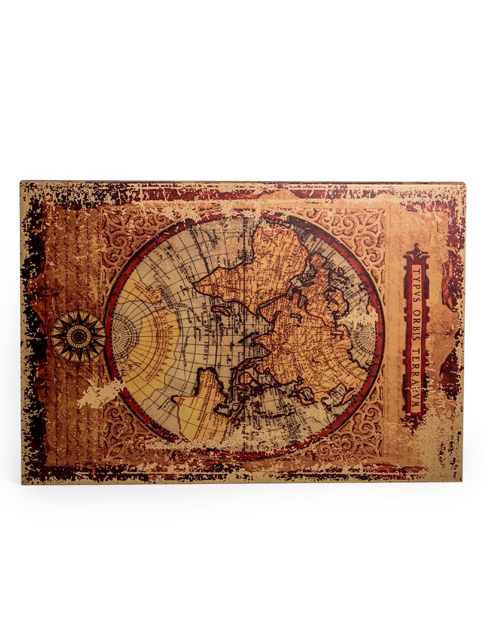 Antiqued Atlas/Book Coffee Table with Hairpin Legs - WB30