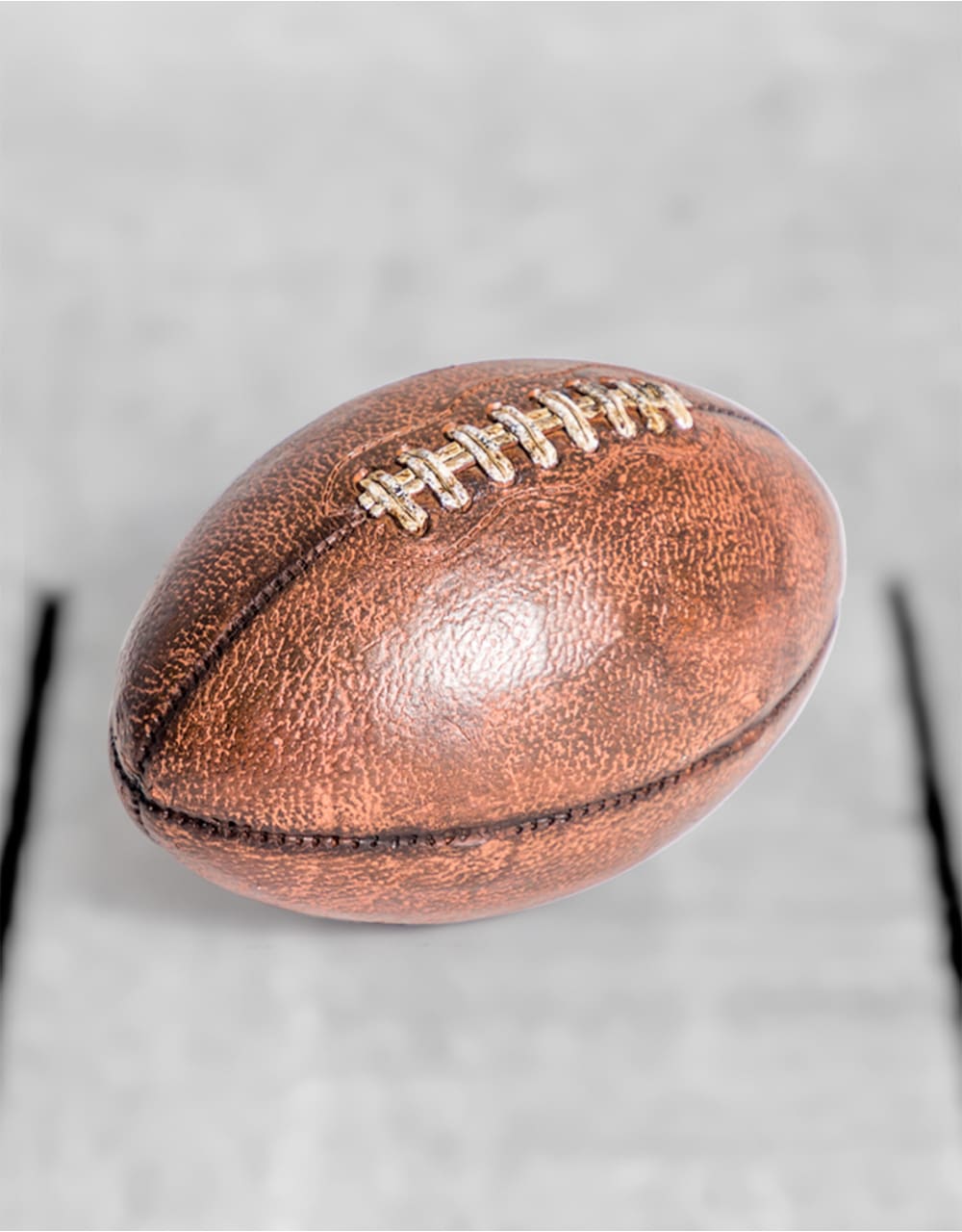 Small Antique Leather Style Rugby Ball Desk Ornament - CRT78