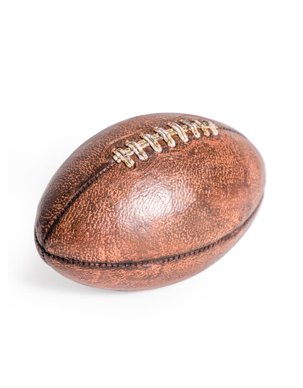 Small Antique Leather Style Rugby Ball Desk Ornament - CRT78