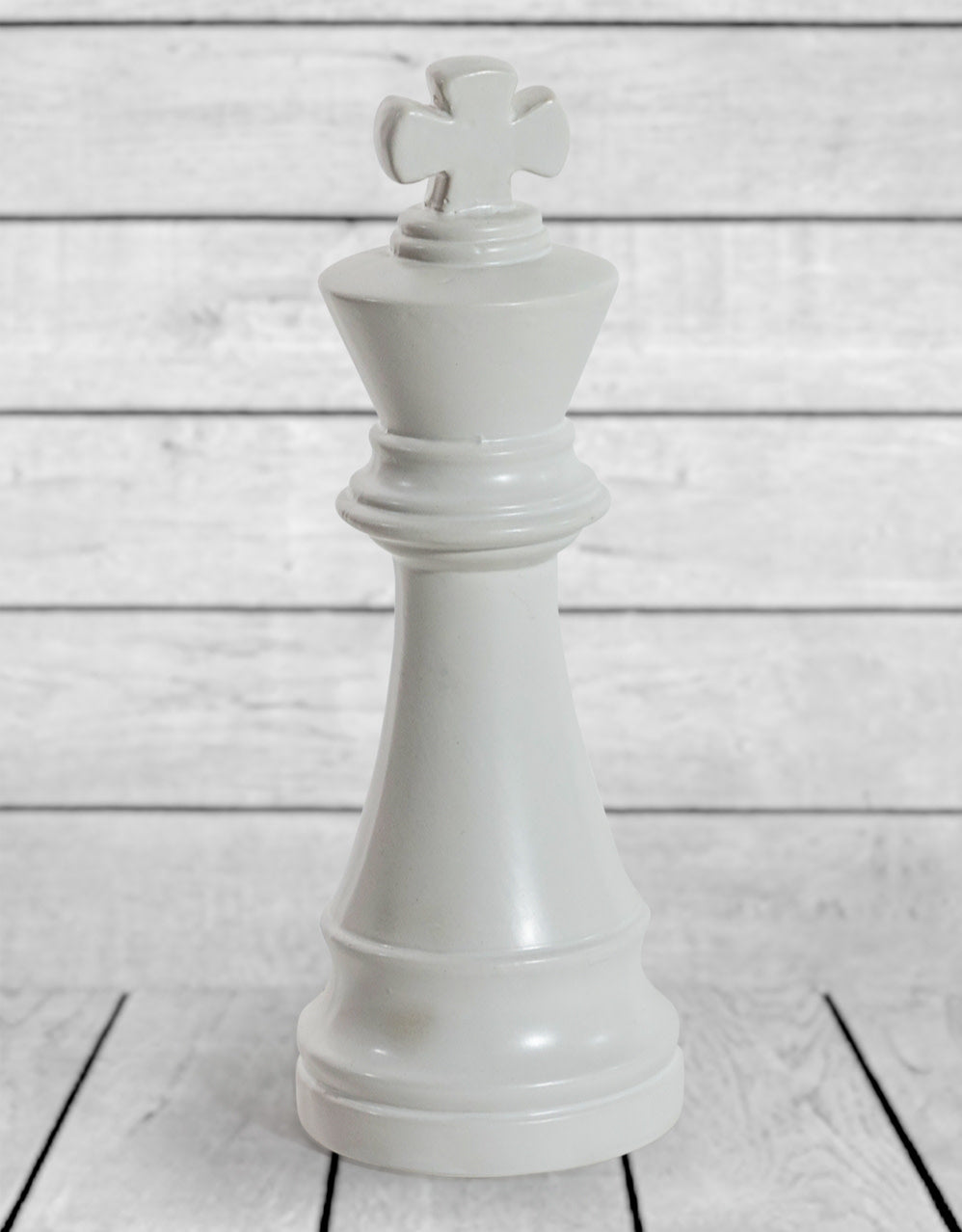 Matt White Large Ceramic King Chess Piece Ornament (to be bought in qtys of 2) - FPC21