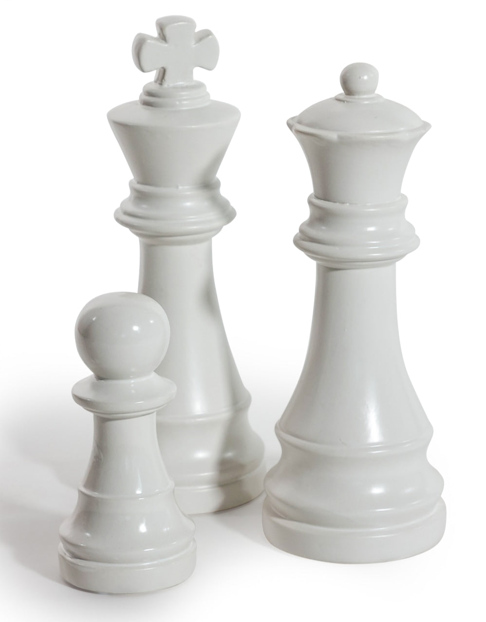 Matt White Large Ceramic King Chess Piece Ornament (to be bought in qtys of 2) - FPC21