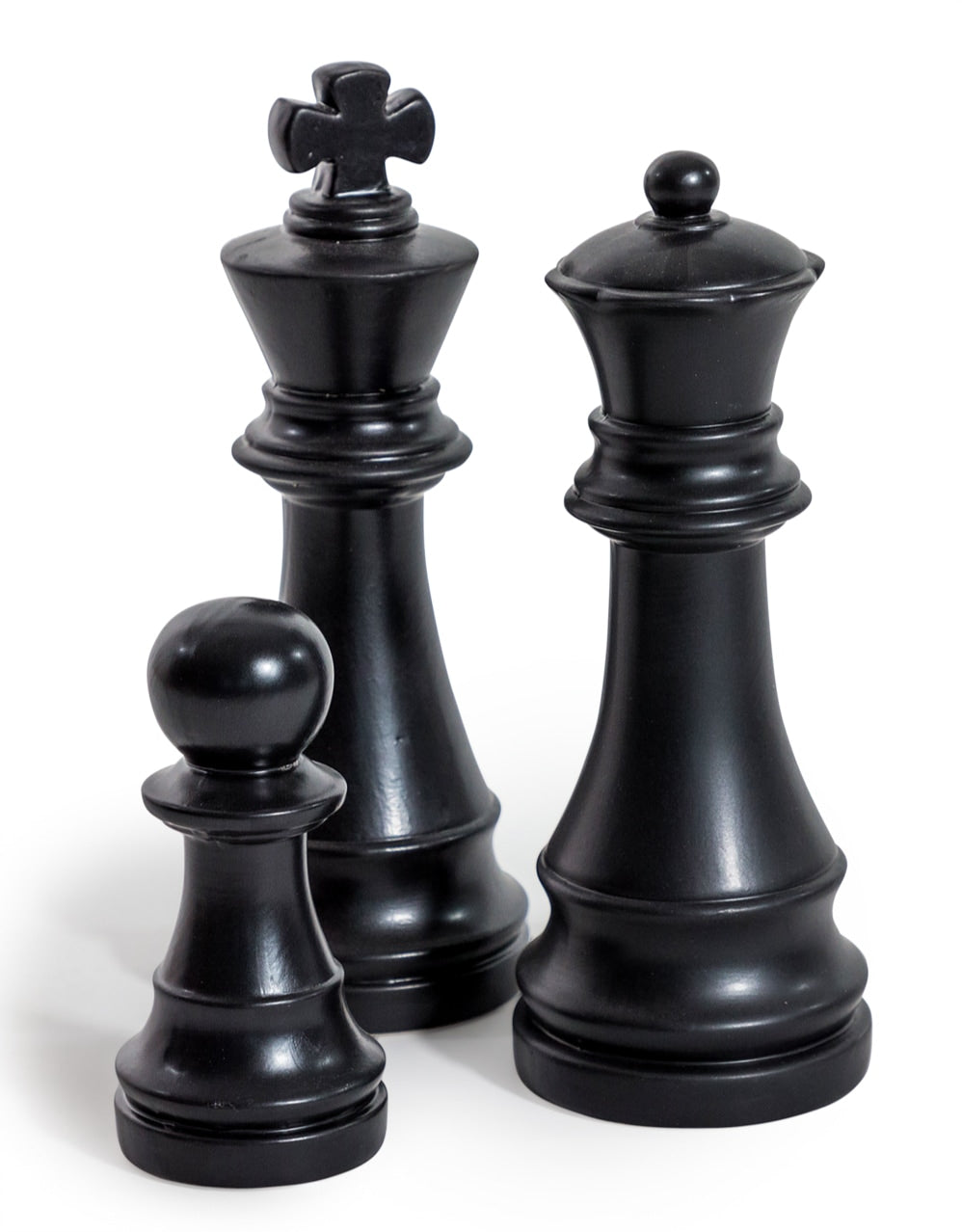 Matt Black Large Ceramic Queen Chess Piece Ornament (to be bought in qtys of 2) - FPC24
