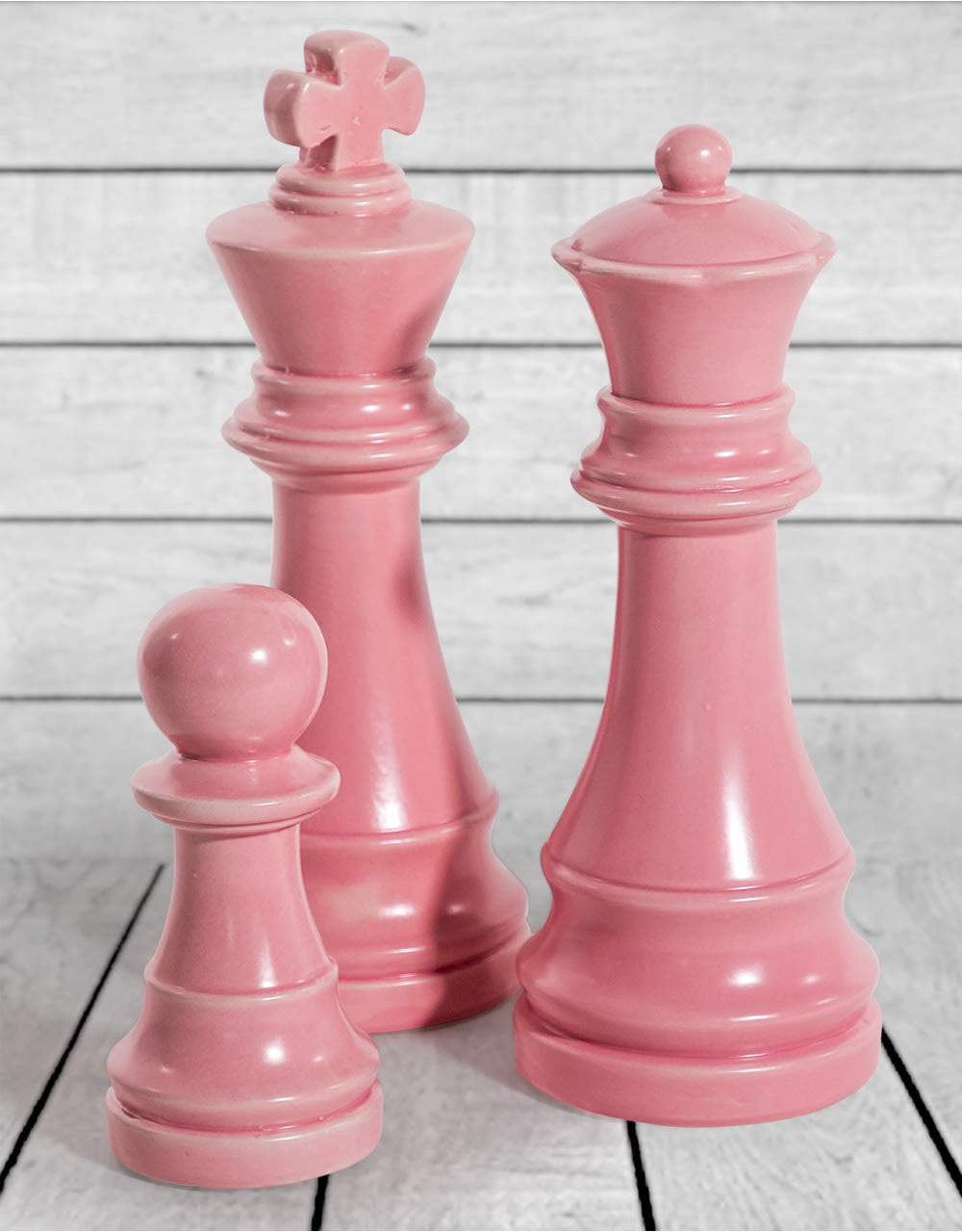 Matt Pink Large Ceramic Pawn Chess Piece Ornament (to be bought in qtys of 4) - FPC55