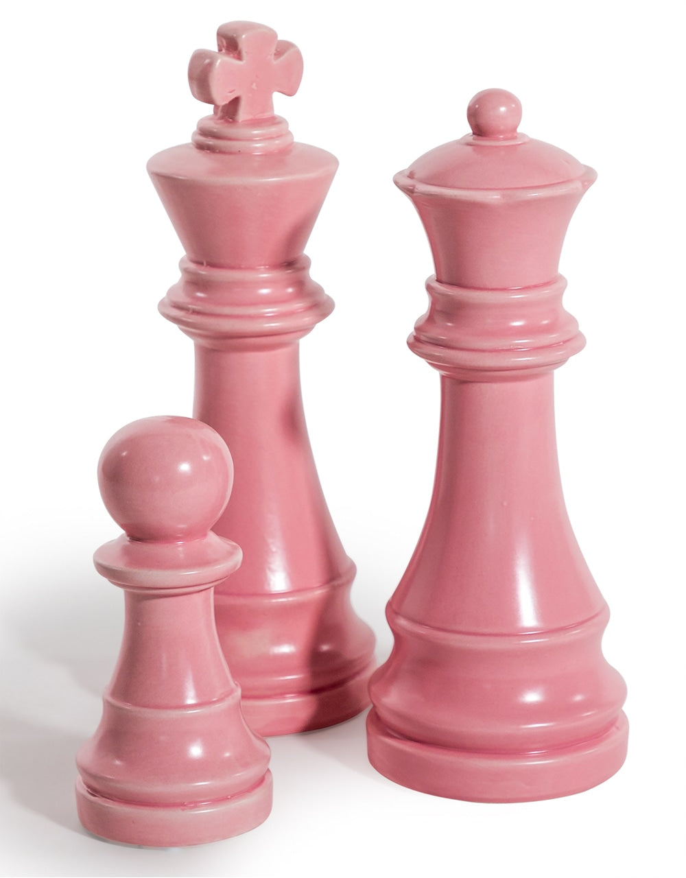 Matt Pink Large Ceramic Pawn Chess Piece Ornament (to be bought in qtys of 4) - FPC55