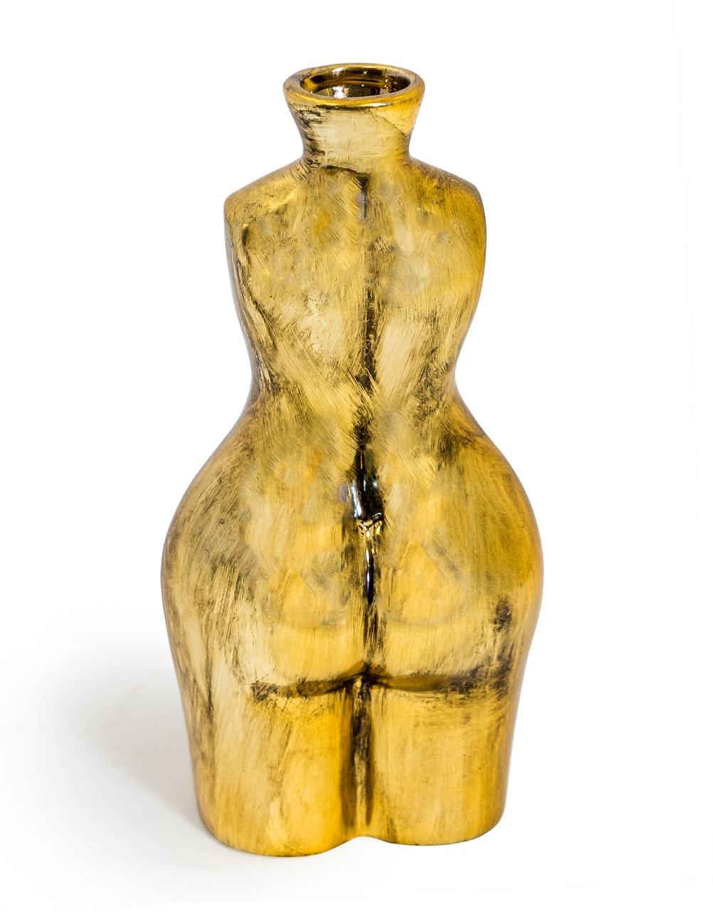 Antique Gold Large Female Body Ceramic Stem Vase - BBR24