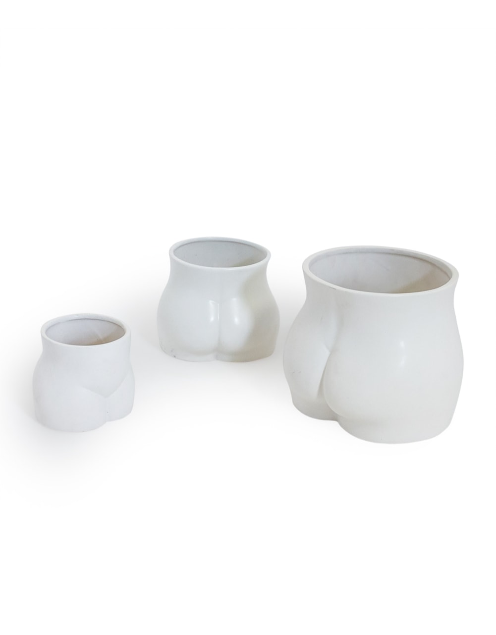 Matt White Large Booty Flower Pot/Storage Jar - BBR30