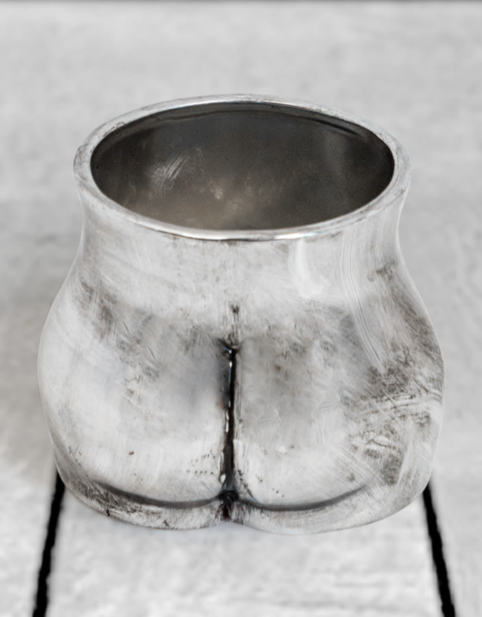 Antique Silver Medium Booty Flower Pot/Storage Jar - BBR35