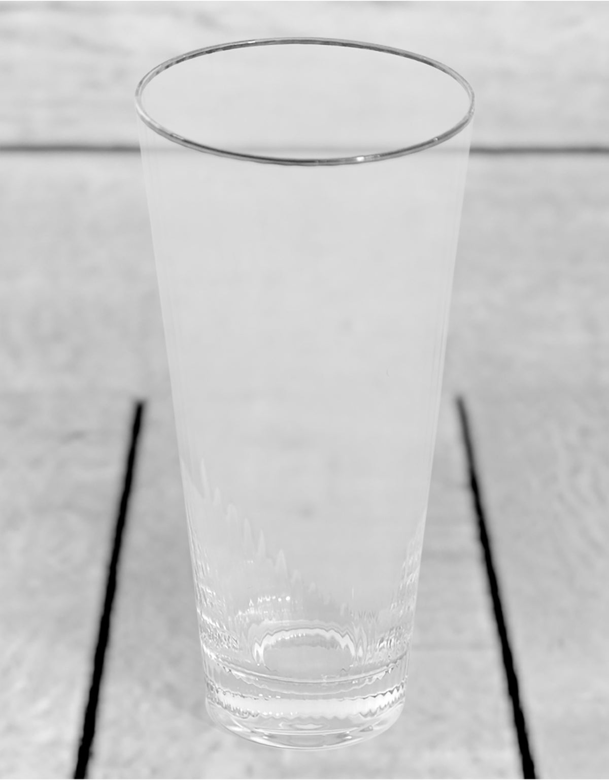 Set of 6 Traditional Highball Glass Tumblers with Silver Rims - GW141