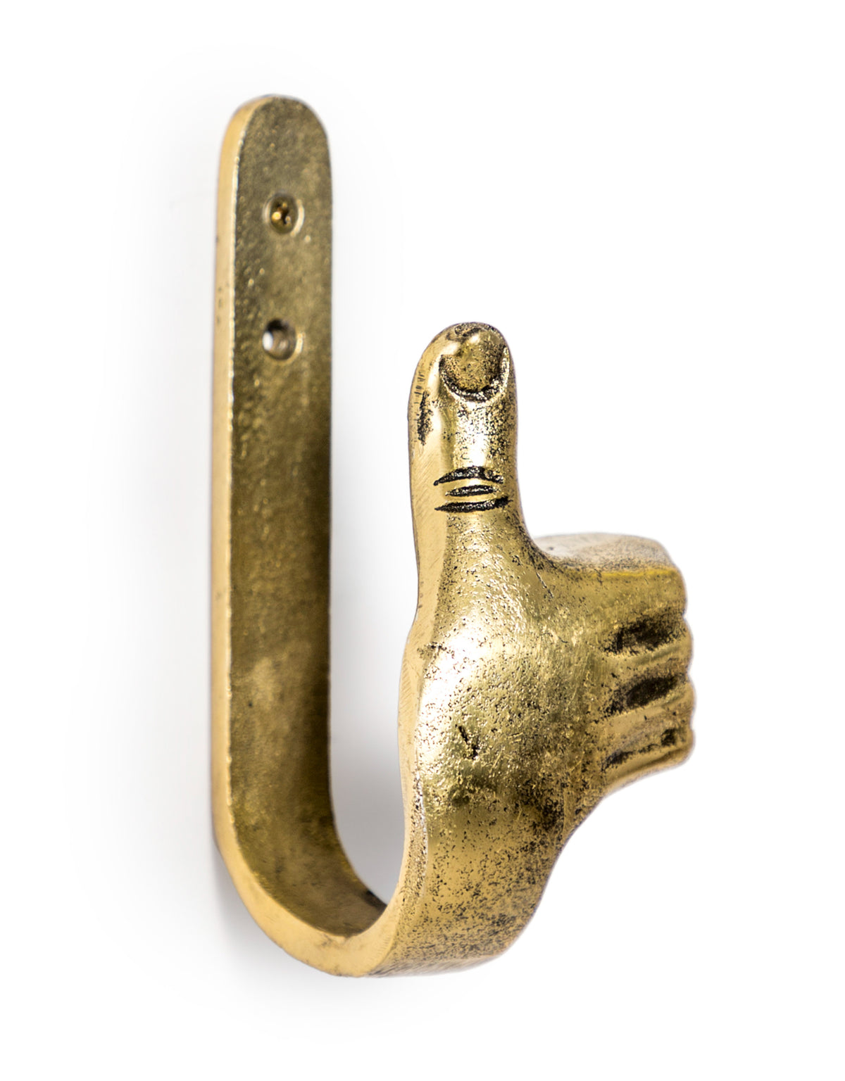 Antique Gold Thumbs Up Hand Coat Hook (to be bought in qtys of 2) - AL156