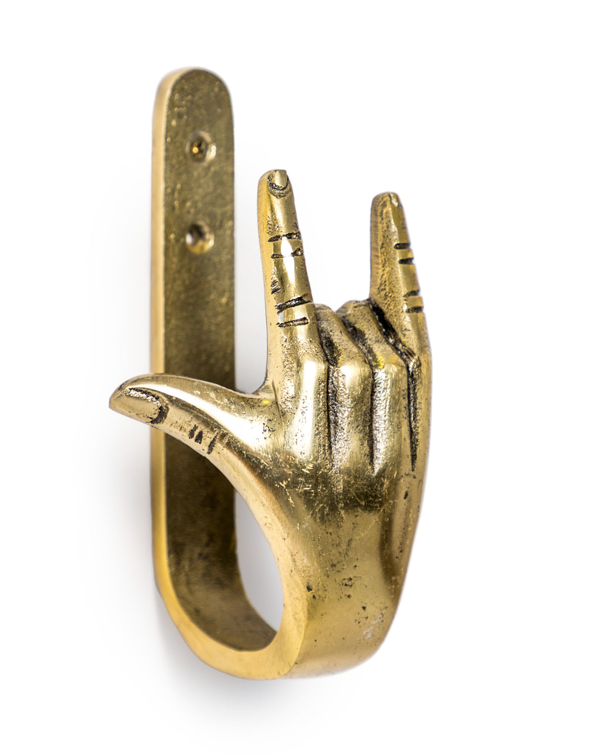Antique Gold Rock On Hand Coat Hook (to be bought in qtys of 2) - AL158