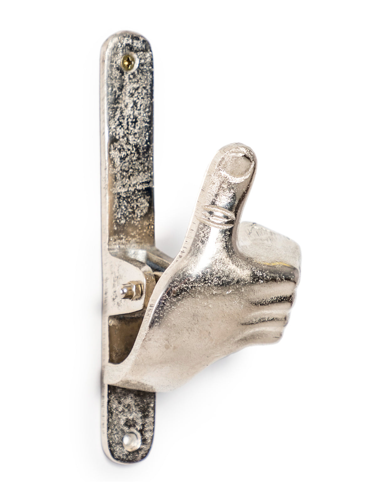 Raw Nickel Thumbs Up Hand Door Knocker (to be bought in qtys of 2) - AL163