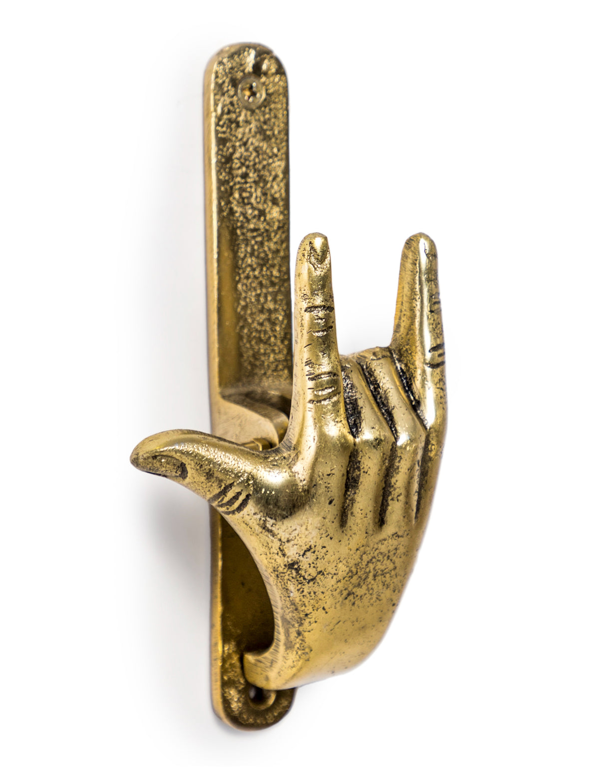Antique Gold Rock On Hand Door Knocker (to be bought in qtys of 2) - AL164