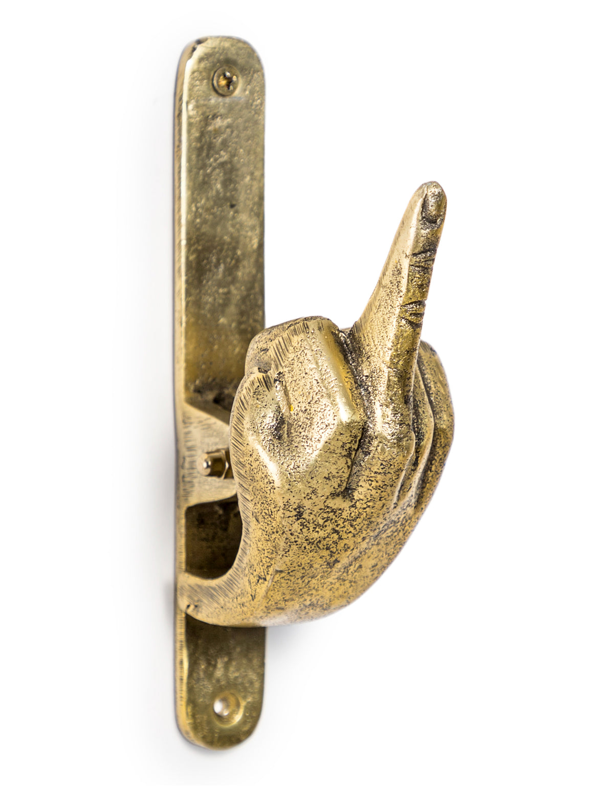 Antique Gold Middle Finger Hand Door Knocker (to be bought in qtys of 2) - AL166