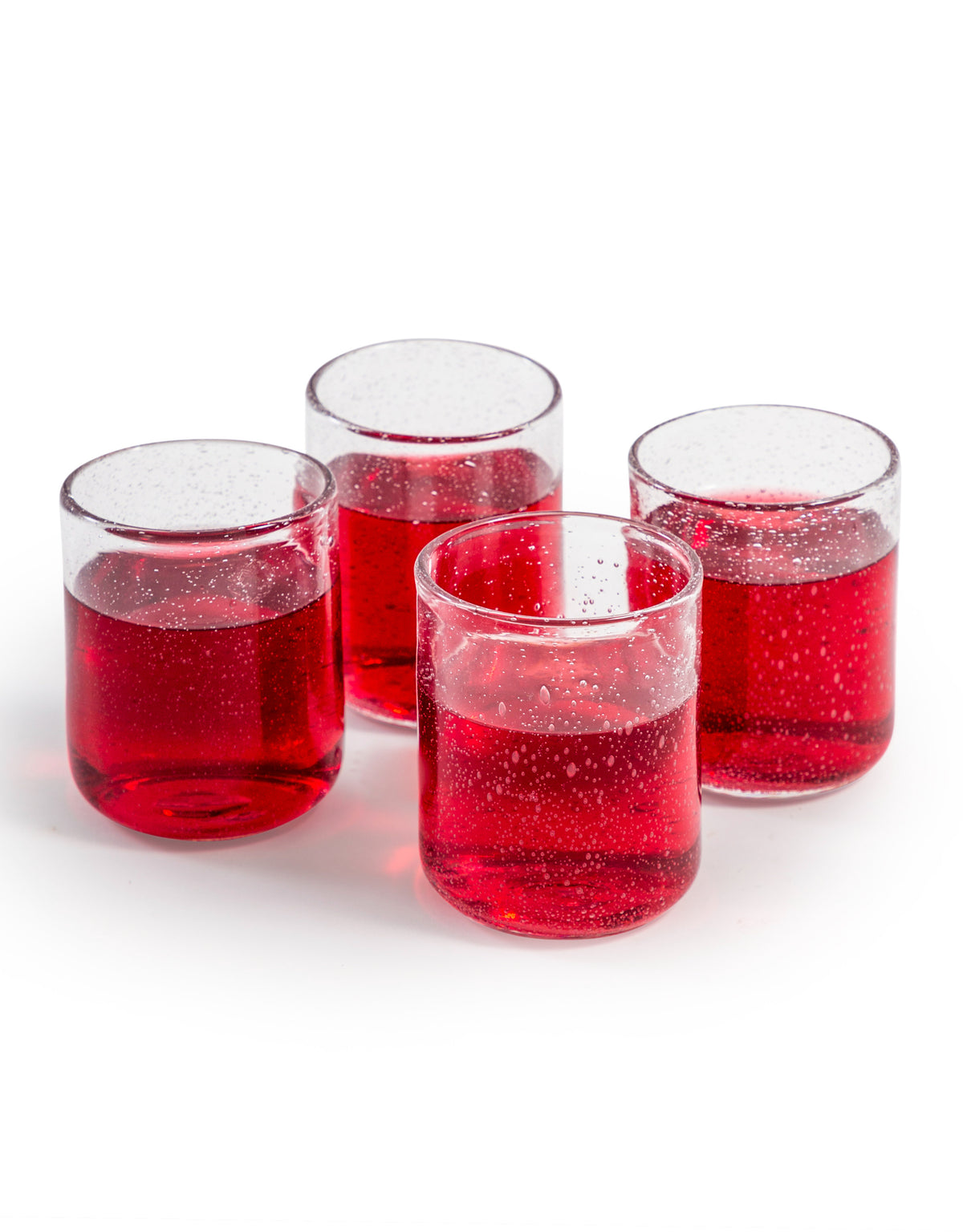Set of 4 Bubbled Glass Tumblers - GW143