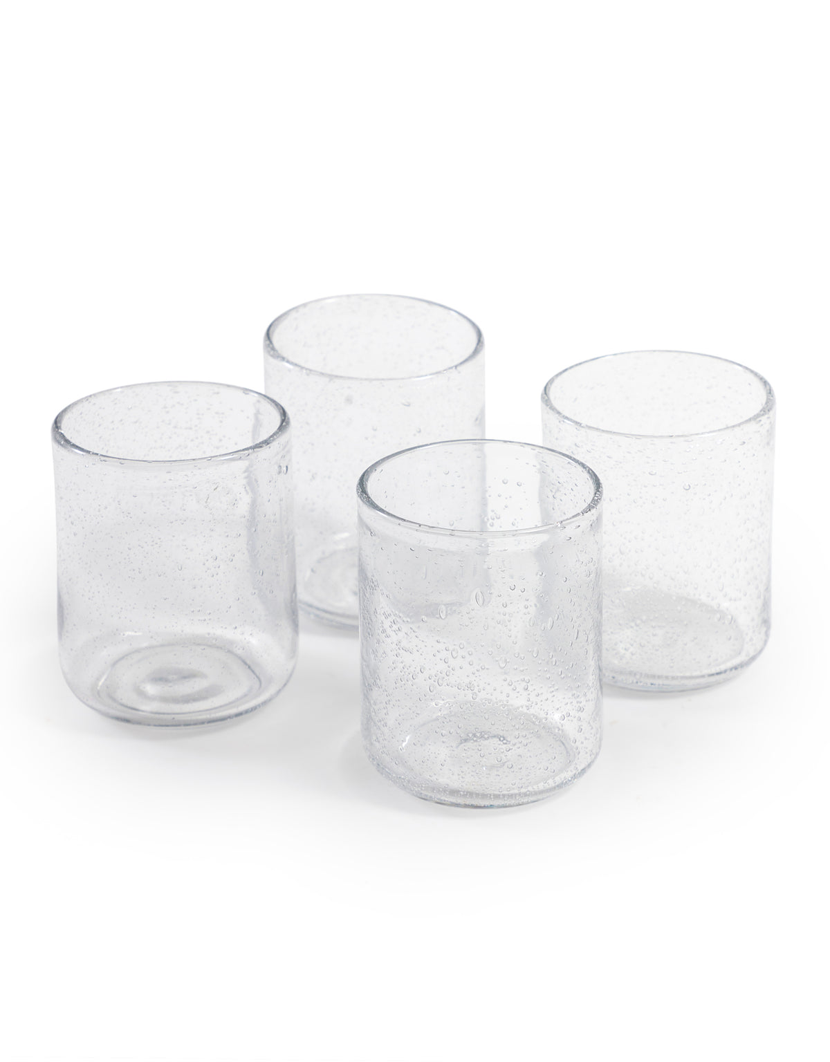 Set of 4 Bubbled Glass Tumblers - GW143