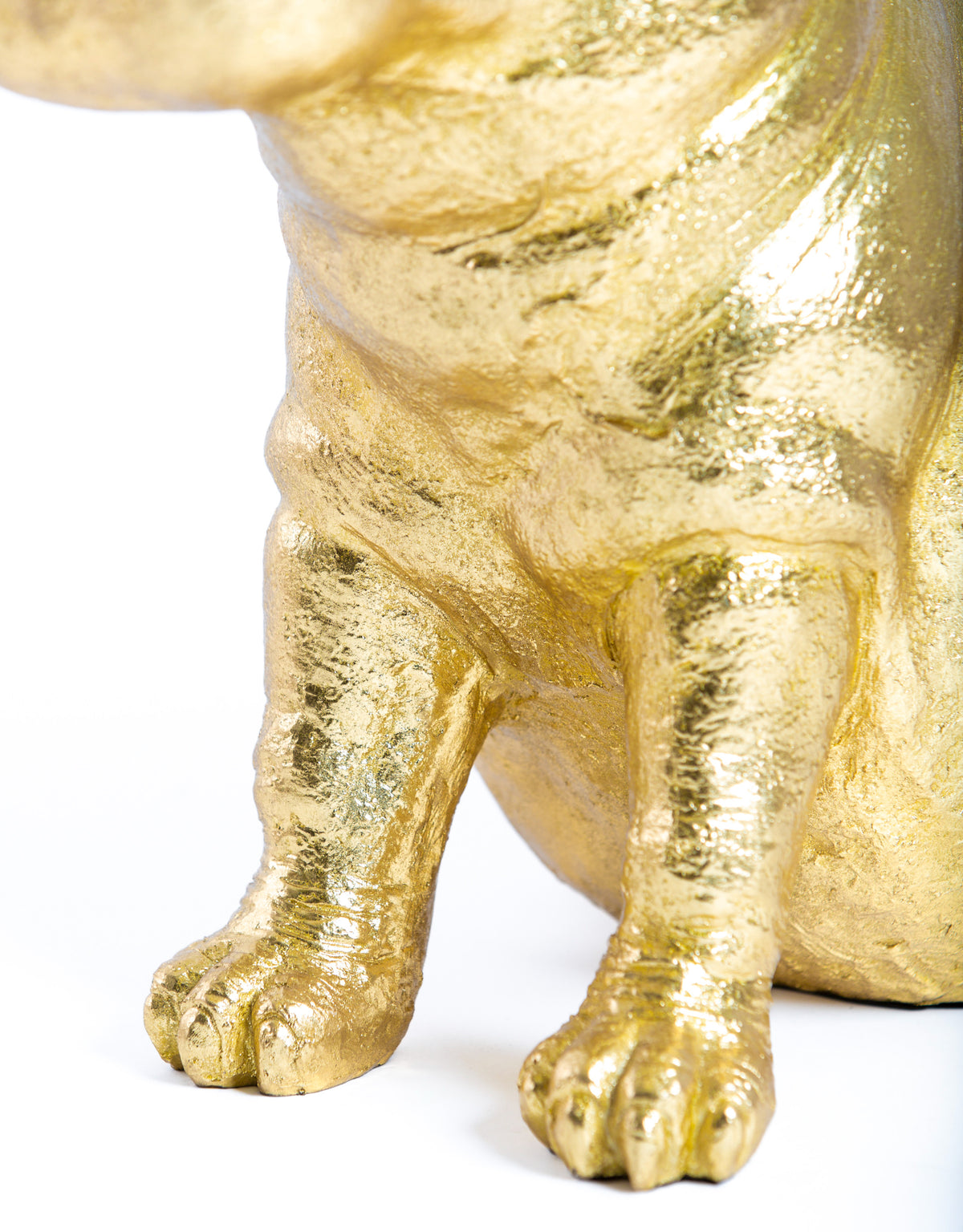 Large Gold Hippo Glass Top Side / Coffee Table - DVM39