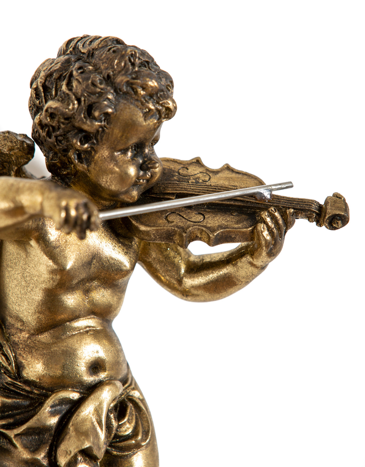 Gold Cherub Violin Wall Figure - DVM44