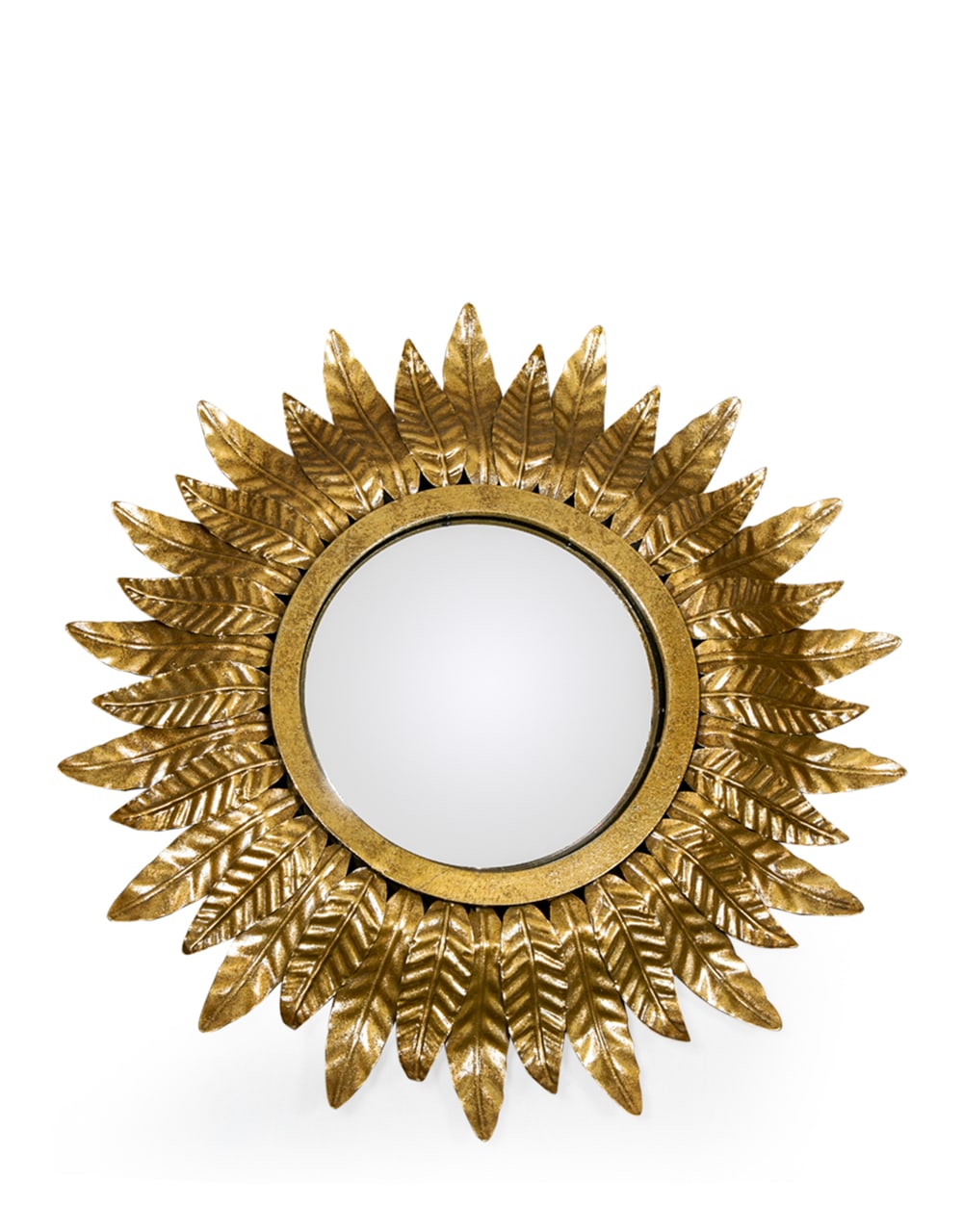 Small Gold Leaf Sun Mirror - ET355