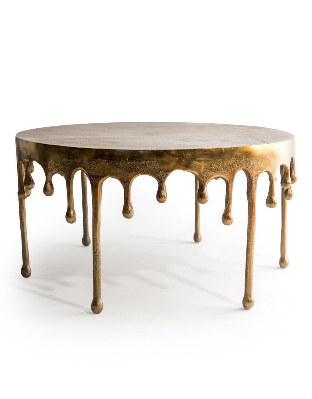 Gold "Dali" Drip Aluminium Coffee Table - DRP10
