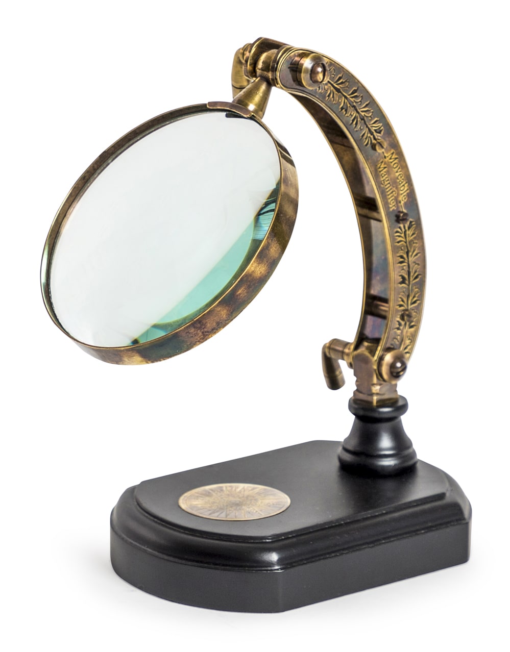 Antique Brass Magnifying Glass on Adjustable Stand - FMH11