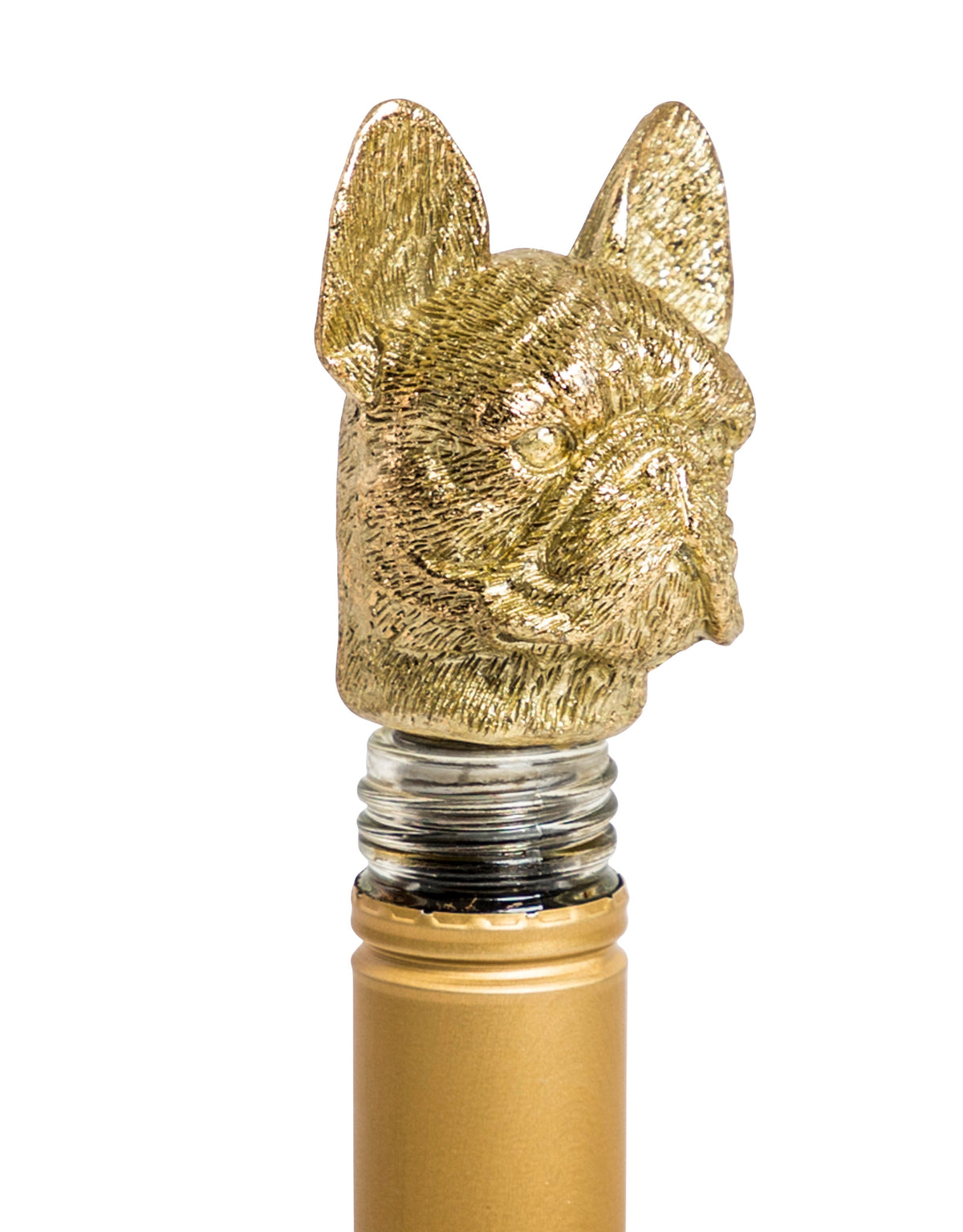 Antique Gold French Bulldog Bottle Stopper (to be bought in qtys of 8) - TPR104