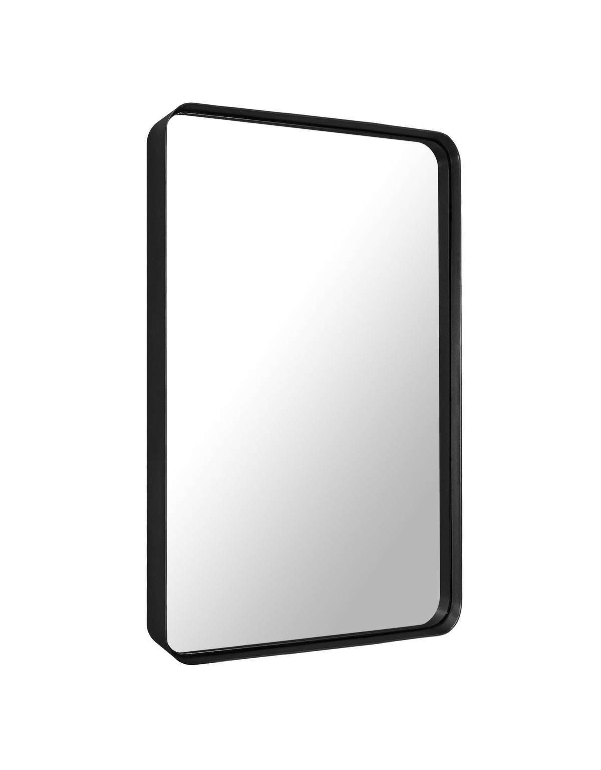 Extra Large Rectangular Matt Black Steel Framed Mirror - HDN28