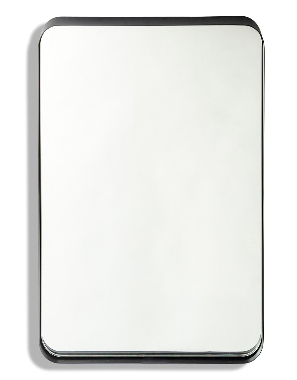 Extra Large Rectangular Matt Black Steel Framed Mirror - HDN28