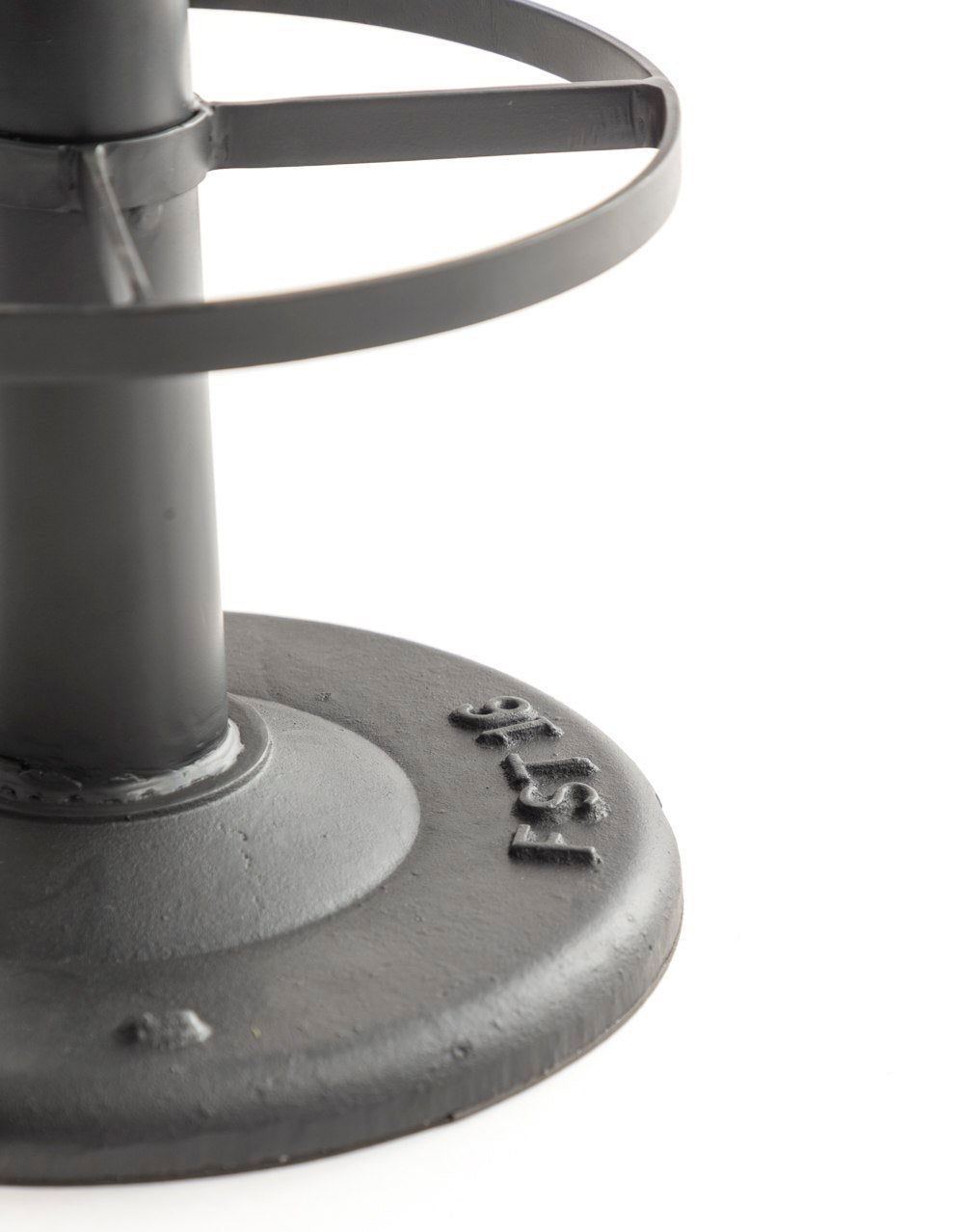 Industrial Vintage Leather & Iron Bar Stool - BJG13