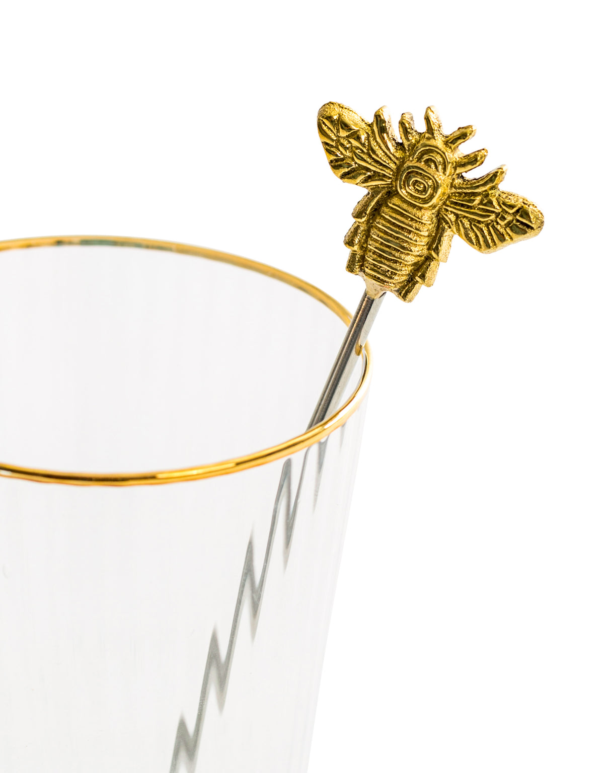 Set of 4 Gold Bumblebee Drinks Stirrers - FMH21