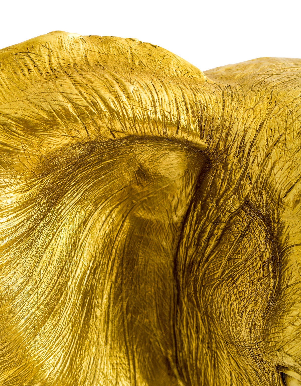 Extra Large Antique Gold Elephant Wall Head - BD177