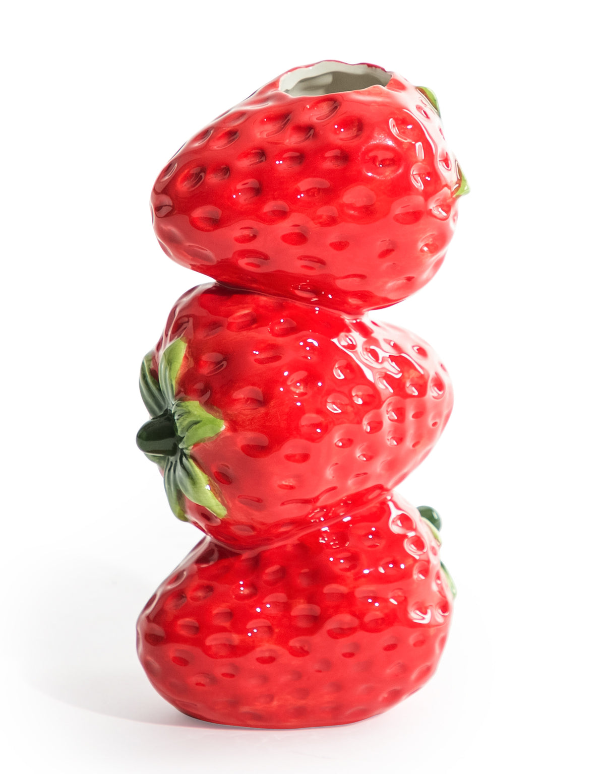 Ceramic Strawberry Stack Stem Vase - JFC14