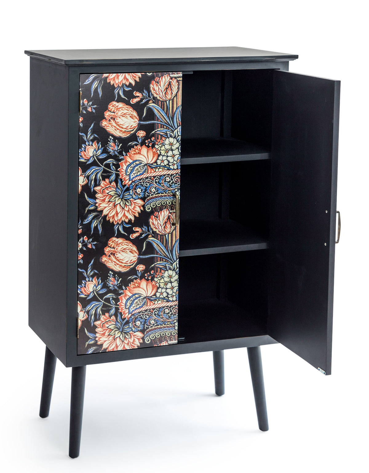 Tall Floral Column Boho Side Cabinet - JCS26