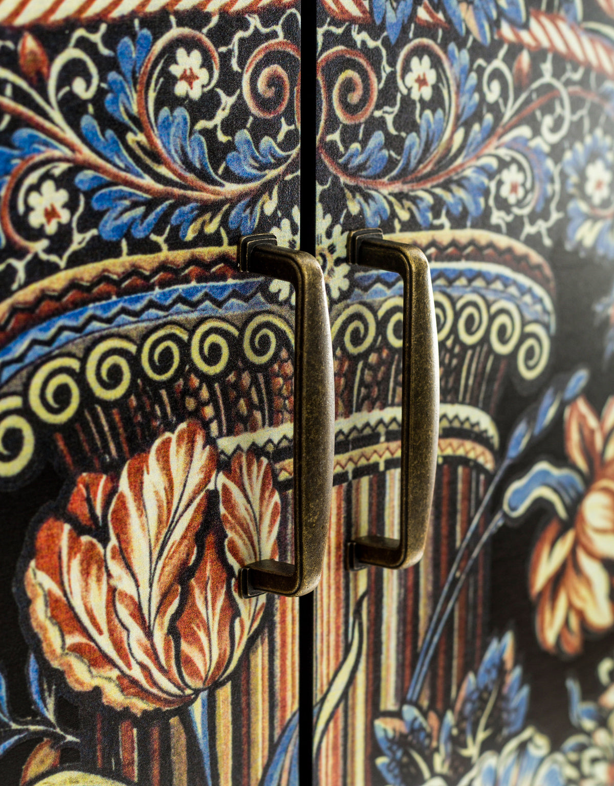 Tall Floral Column Boho Side Cabinet - JCS26