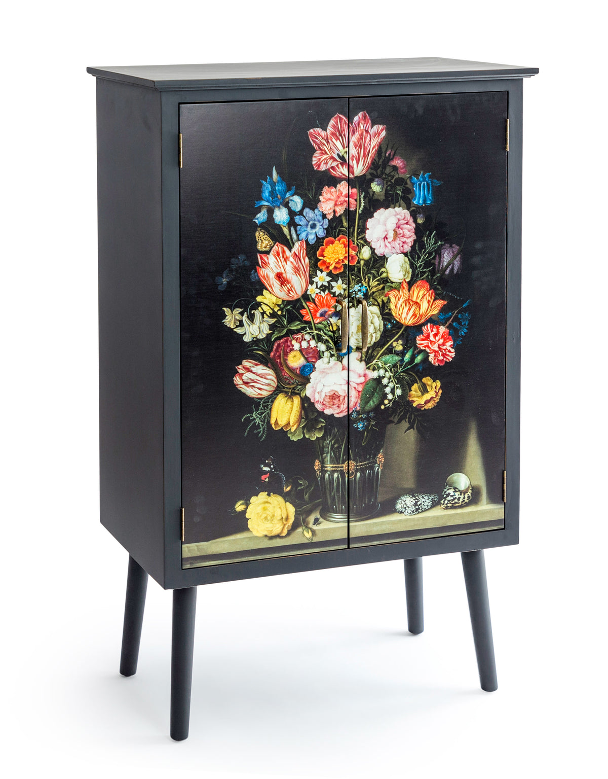 Tall Floral Bouquet Boho Side Cabinet - JCS27