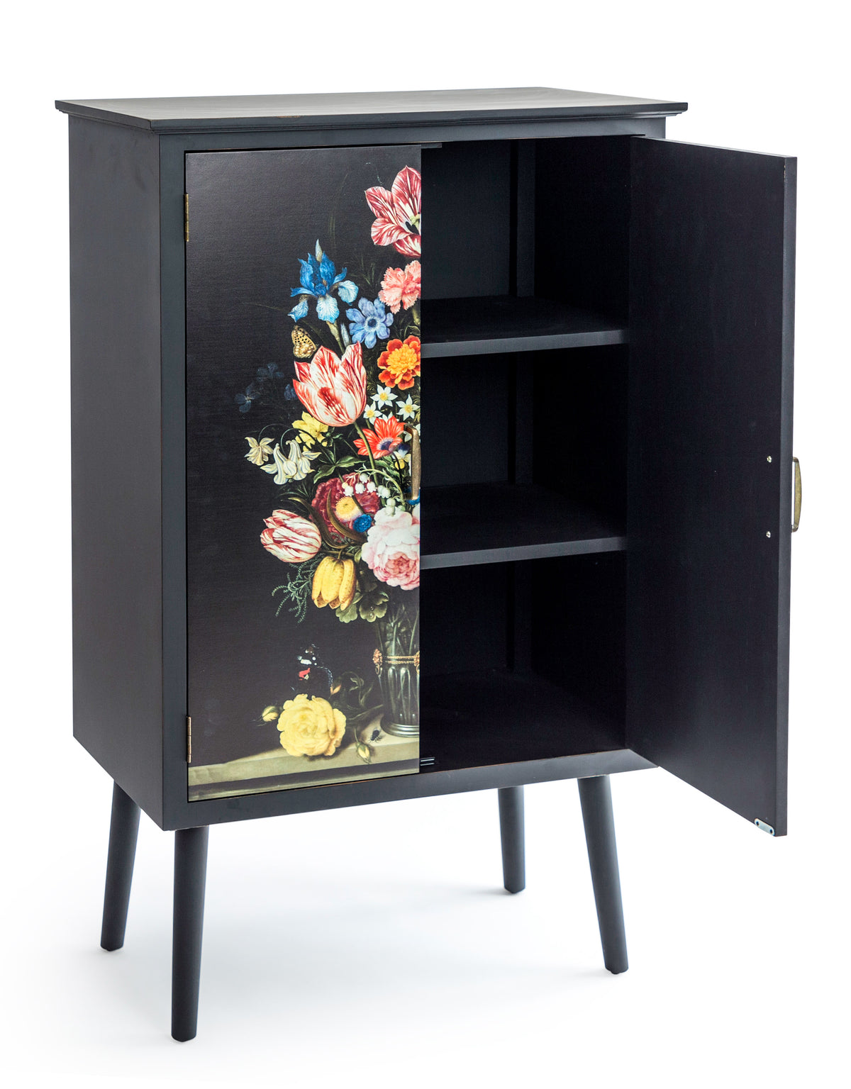 Tall Floral Bouquet Boho Side Cabinet - JCS27