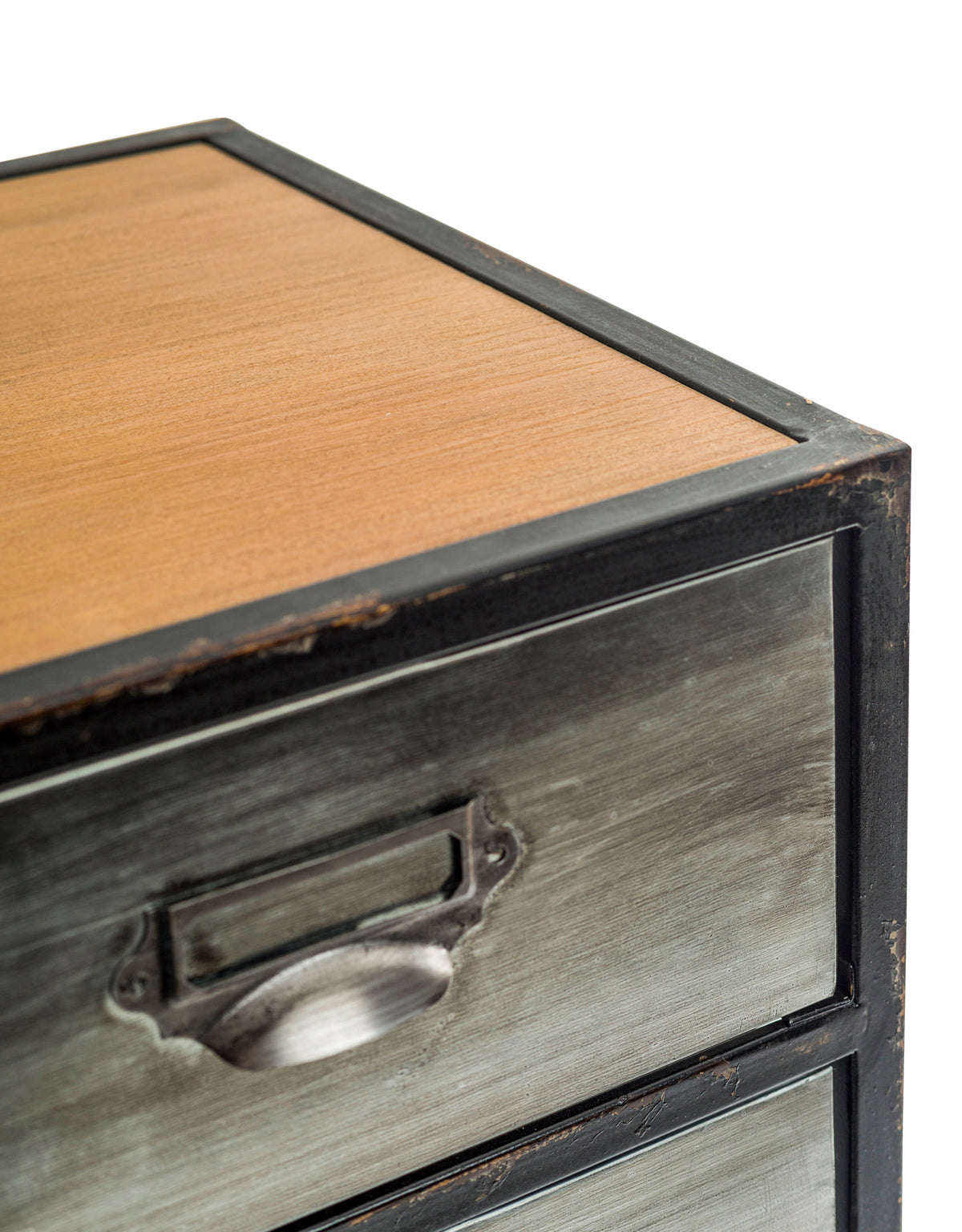 Tall Brushed Steel Multi Drawer Metal Cabinet - RFB40