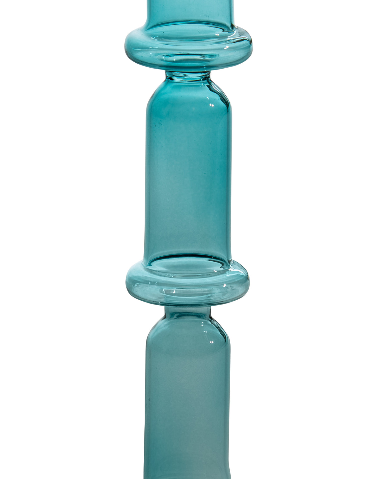 Blue Glass Candle Holder - GW147