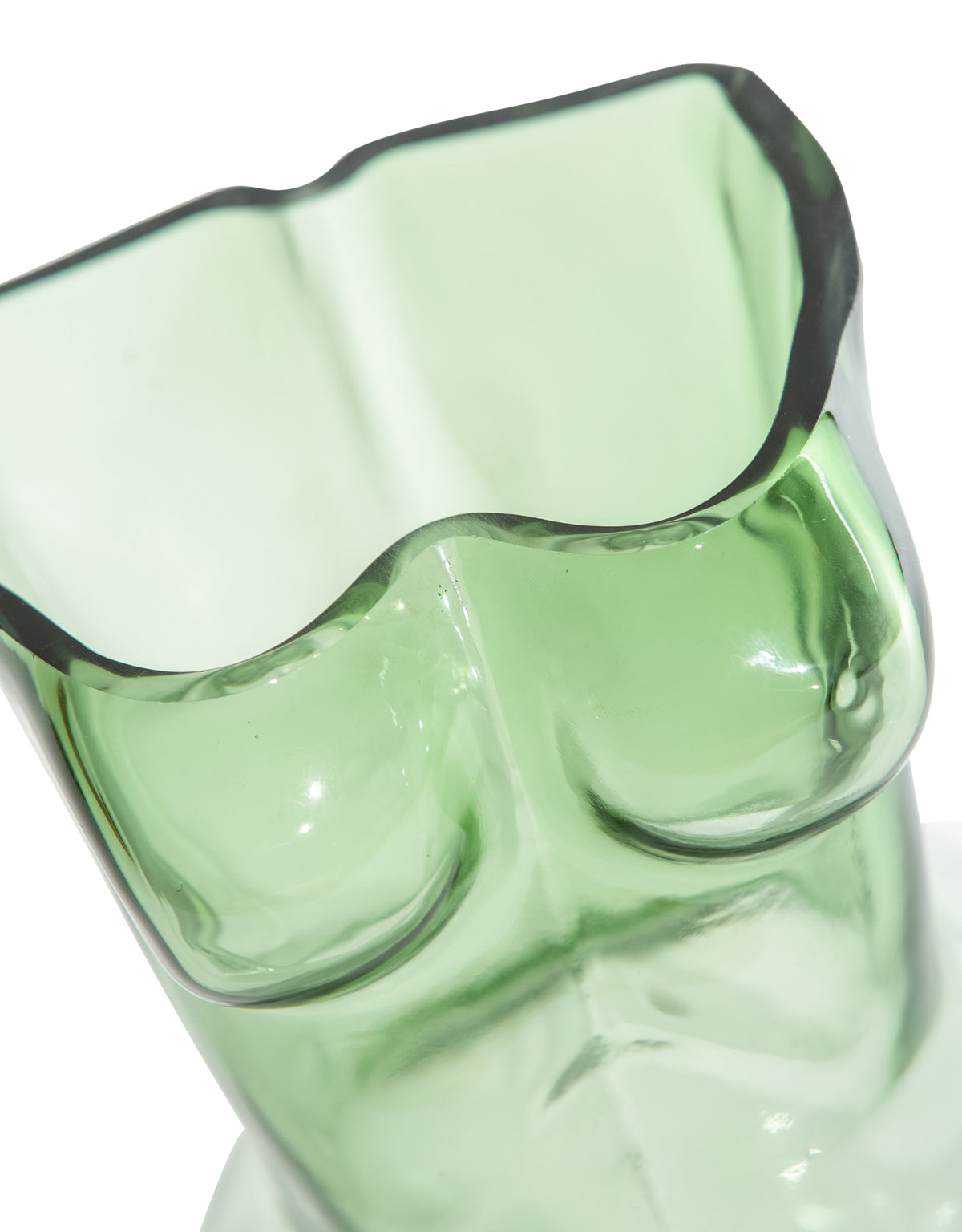 Large Green Female Body Glass Vase - GW152