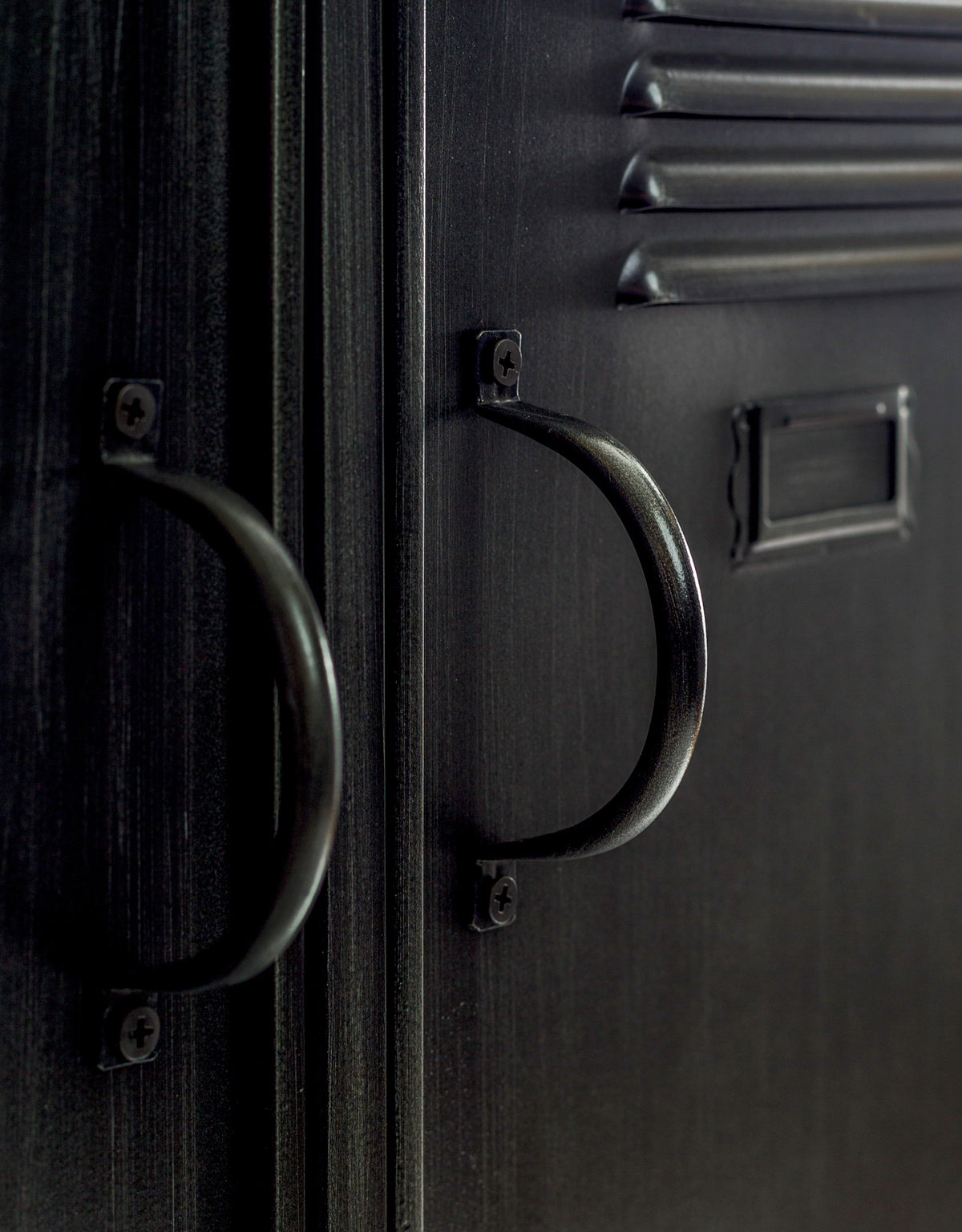 Antiqued Industrial Large Iron Storage / Side Cabinet - ET360