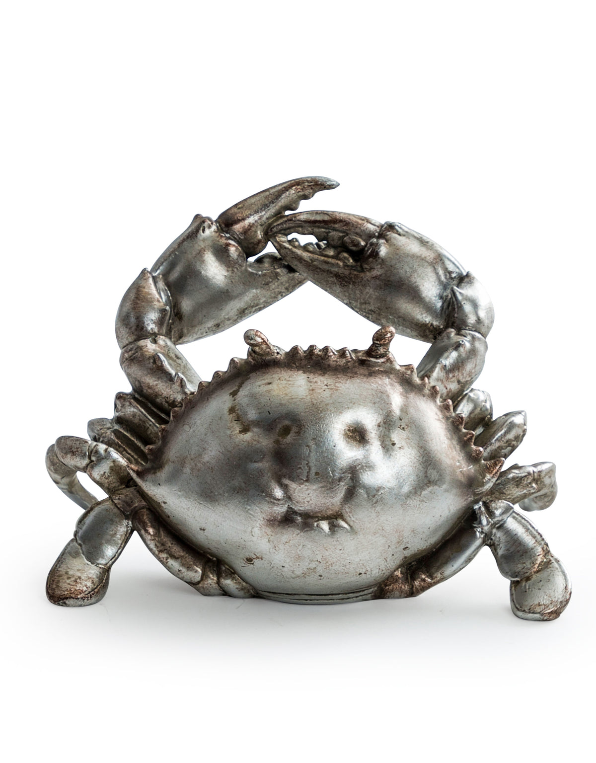 Antique Silver Thirsty Crab Wine Bottle Holder - ET361