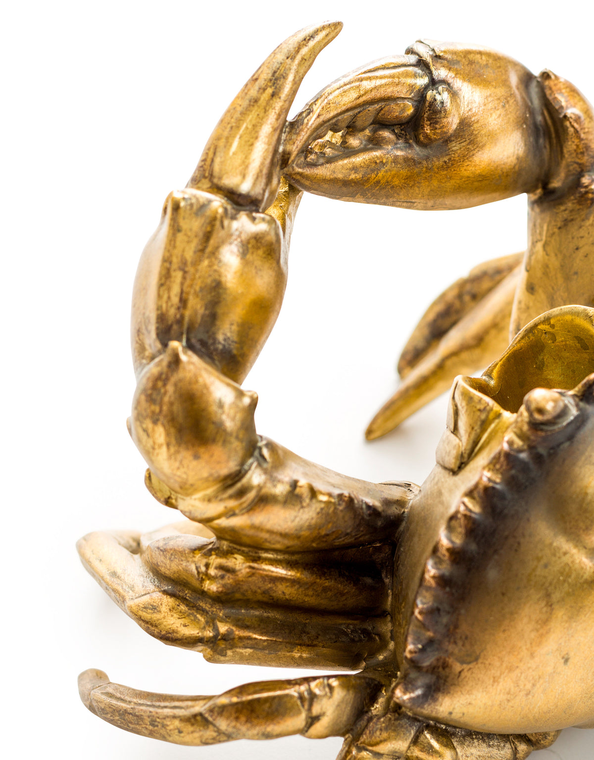Antique Gold Thirsty Crab Wine Bottle Holder - ET362