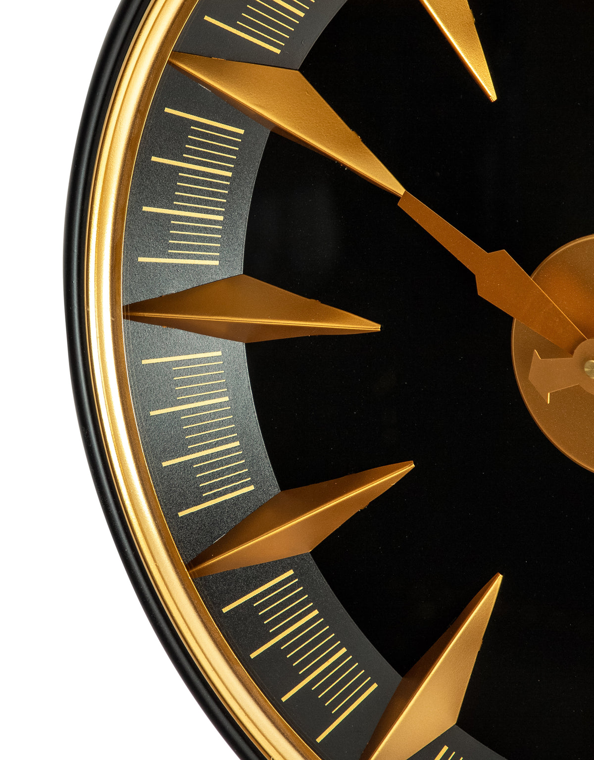 Black & Antique Gold California Wall Clock - FCM14