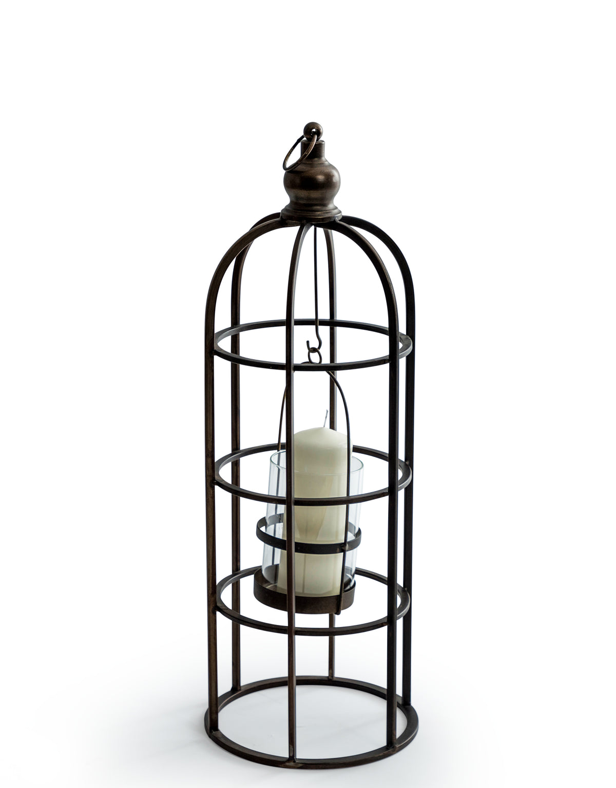 Industrial Metal Large Bird Cage Lantern / Candle Holder - HLG14
