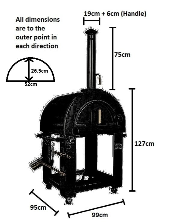 Stainless Steel Outdoor Pizza Oven with Accessories - PIZ001