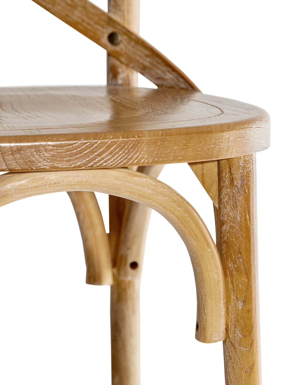 Reclaimed Elm Cross-Back Bar Stool - BWC11