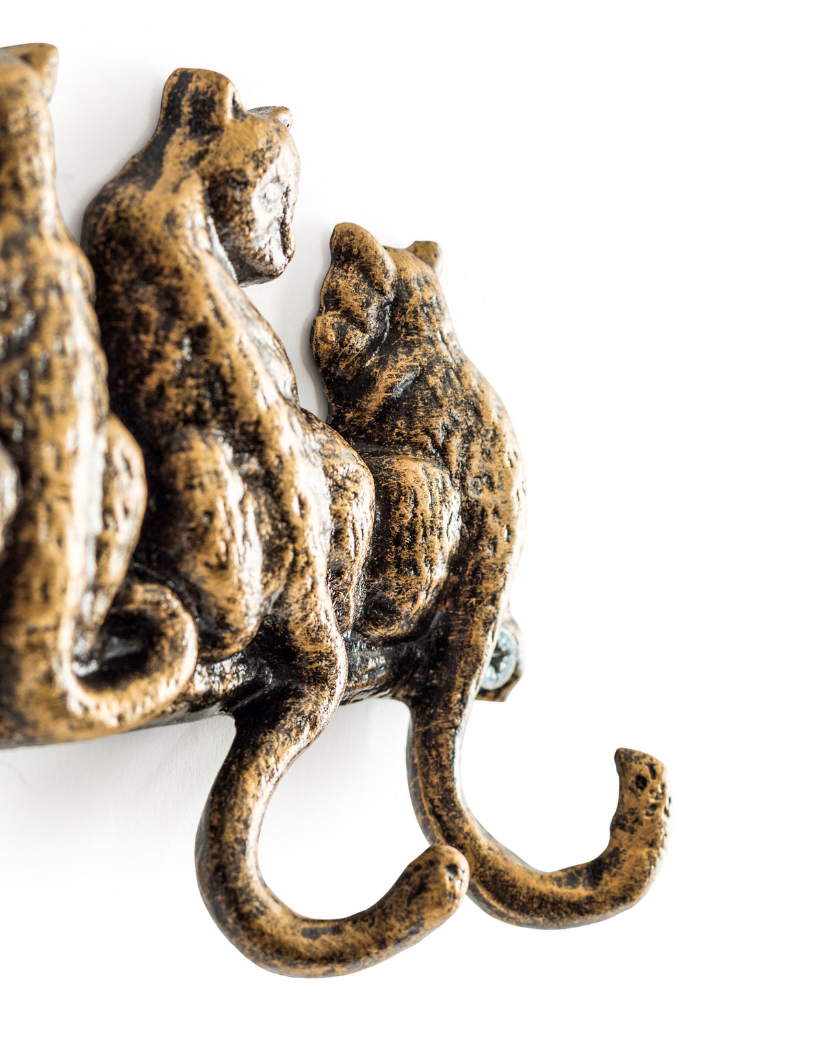 Bronze Coloured Cast Iron Cats Coat Hooks (to be bought in qtys of 2) - STM82
